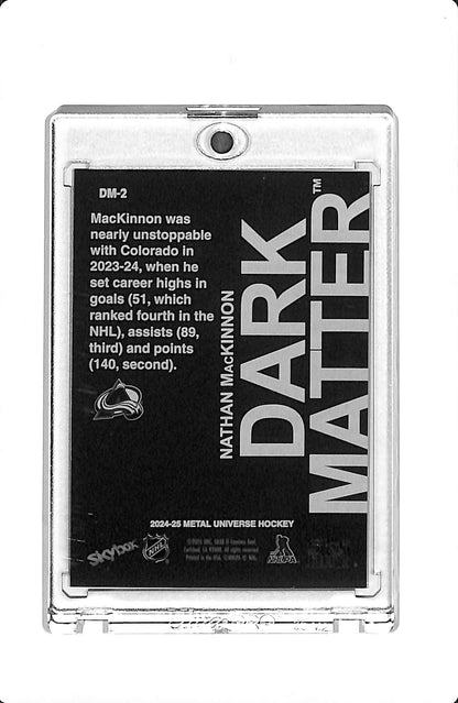 2024-25 UPPER DECK METAL UNIVERSE NATHAN MACKINNON DARK MATTER #DM-2