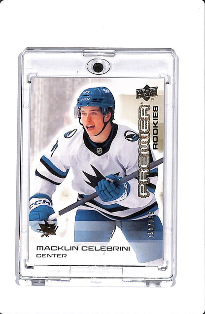 2024-25 UPPER DECK PREMIER MACKLIN CELEBRINI PREMIER ROOKIE GOLD /199 #101