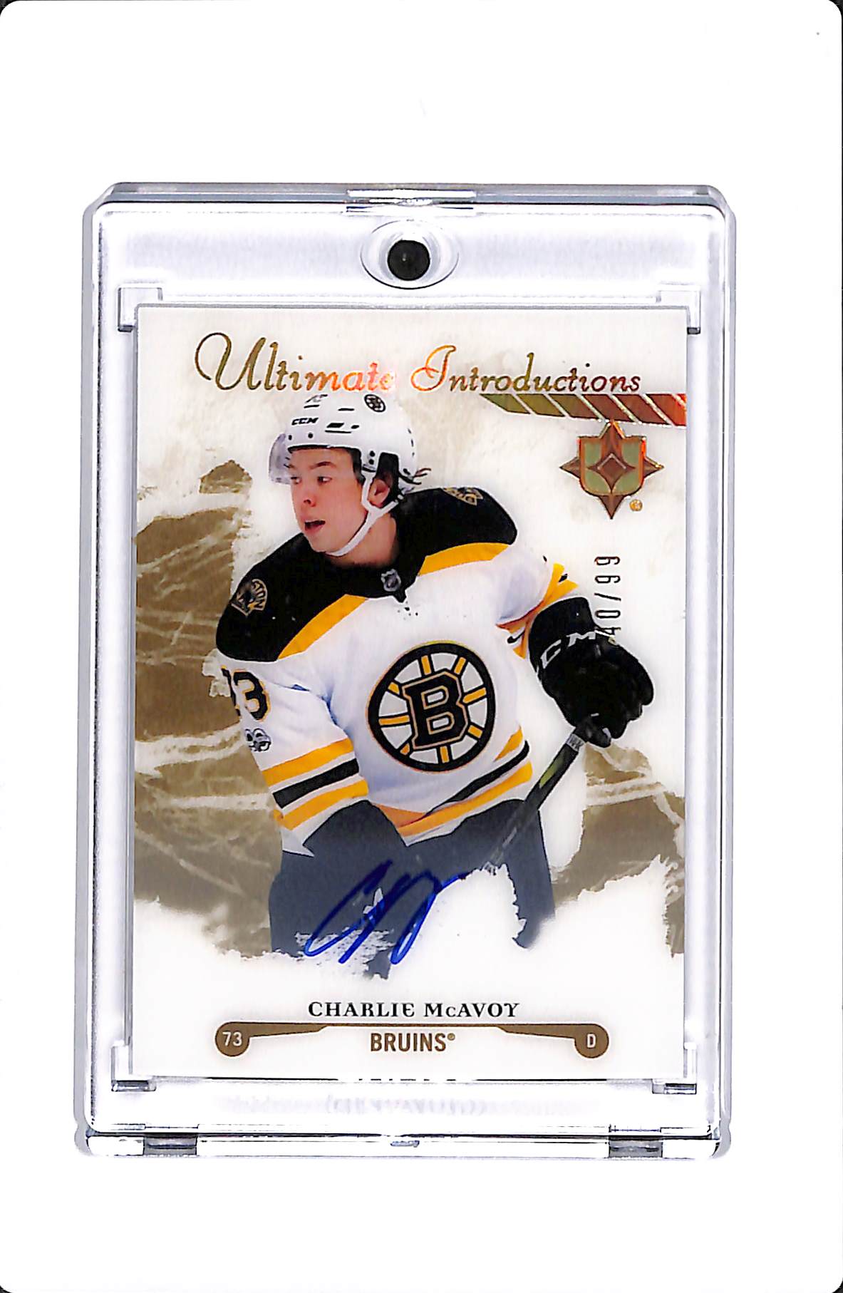 2017-18 UPPER DECK CHARLIE MCAVOY ULTIMATE INTRODUCTIONS AUTO /99 #UI-37