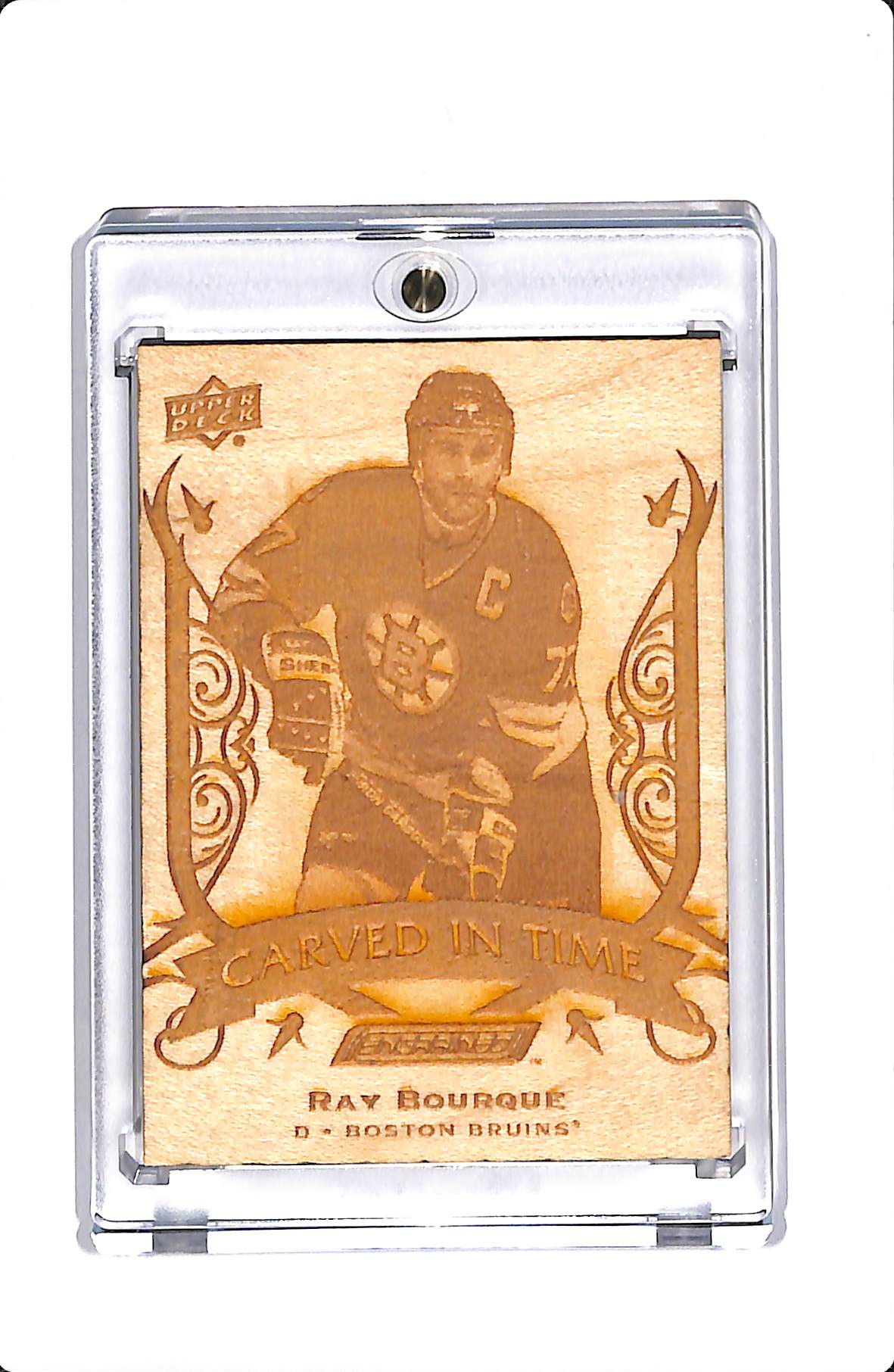 2019-20 UPPER DECK ENGRAINED RAY BOURQUE CARVED IN TIME #CT-18