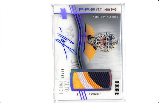 2023-24 UPPER DECK PREMIER YAROSLAV ASKAROV ROOKIE AUTO PATCH /99 #AHR-YA