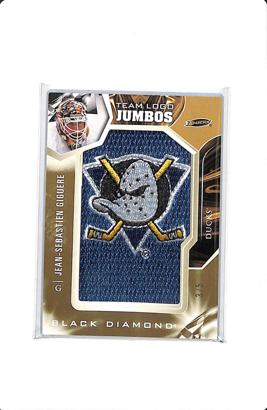 2022-23 UD BLACK DIAMOND JEAN-SEBASTIEN GIGUERE TEAM LOGO JUMBOS /5 #TL-GI
