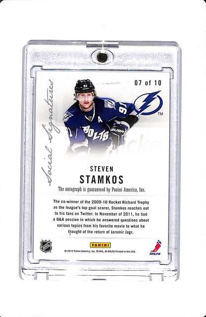 2012 PANINI ELITE STEVEN STAMKOS SOCIAL SIGNATURES