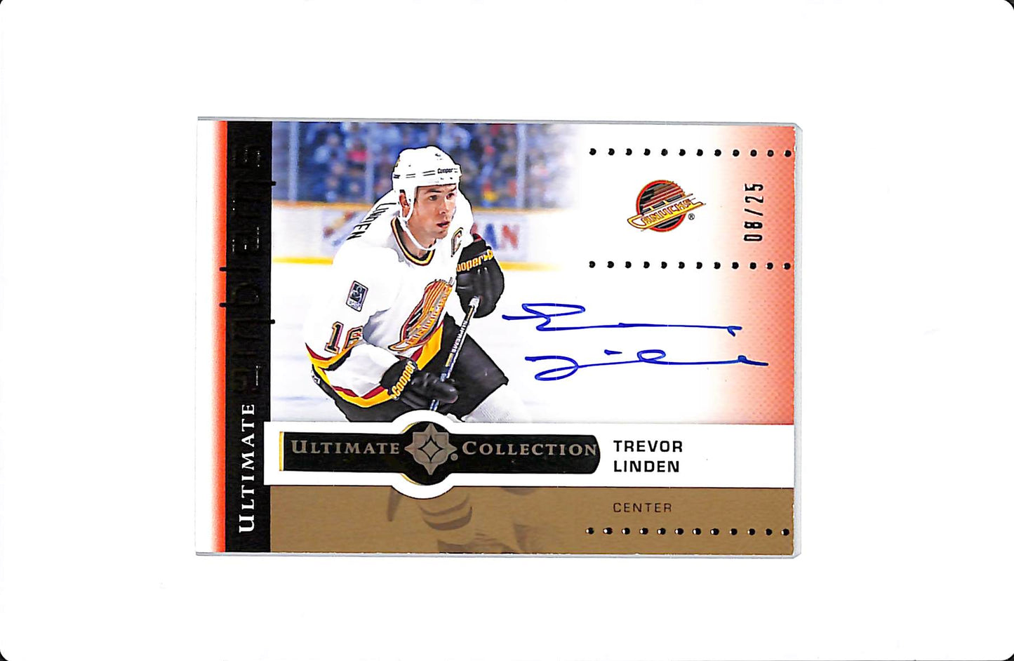 2024-25 UD ULTIMATE TREVOR LINDEN ULTIMATE EMBLEMS /25 #UE-TL