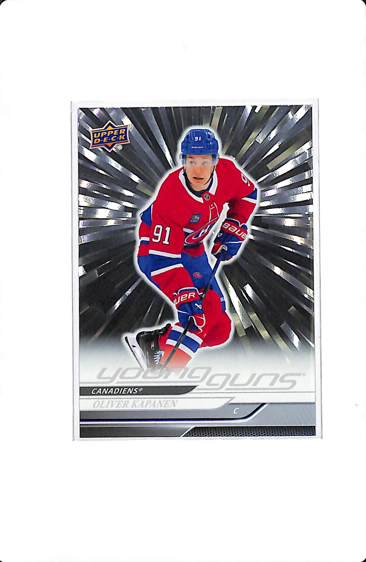 2024-25 UPPER DECK SERIES 2 OLIVER KAPANEN YOUNG GUNS OUTBURST #461