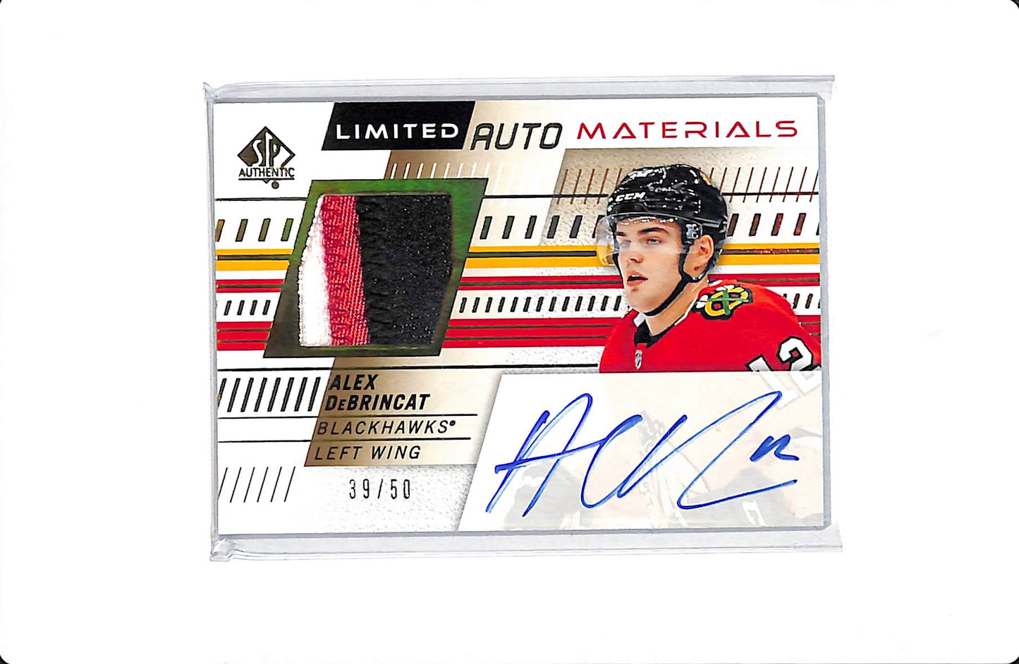 2019-20 UPPER DECK SP AUTHENTIC ALEX DEBRINCAT LIMITED AUTO MATERIALS /50 #24