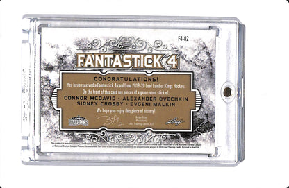 2019-20 LEAF LUMBER KINGS FANTASTICK 4 MCDAVID/OVECHKIN/CROSBY/MALKIN
