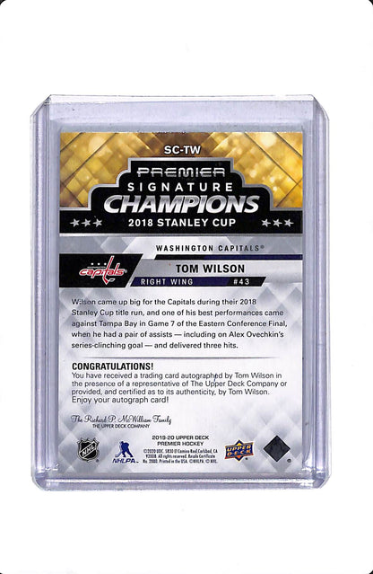2019-20 UD PREMIER SIGNATURE CHAMPIONS TOM WILSON AUTO 40/49