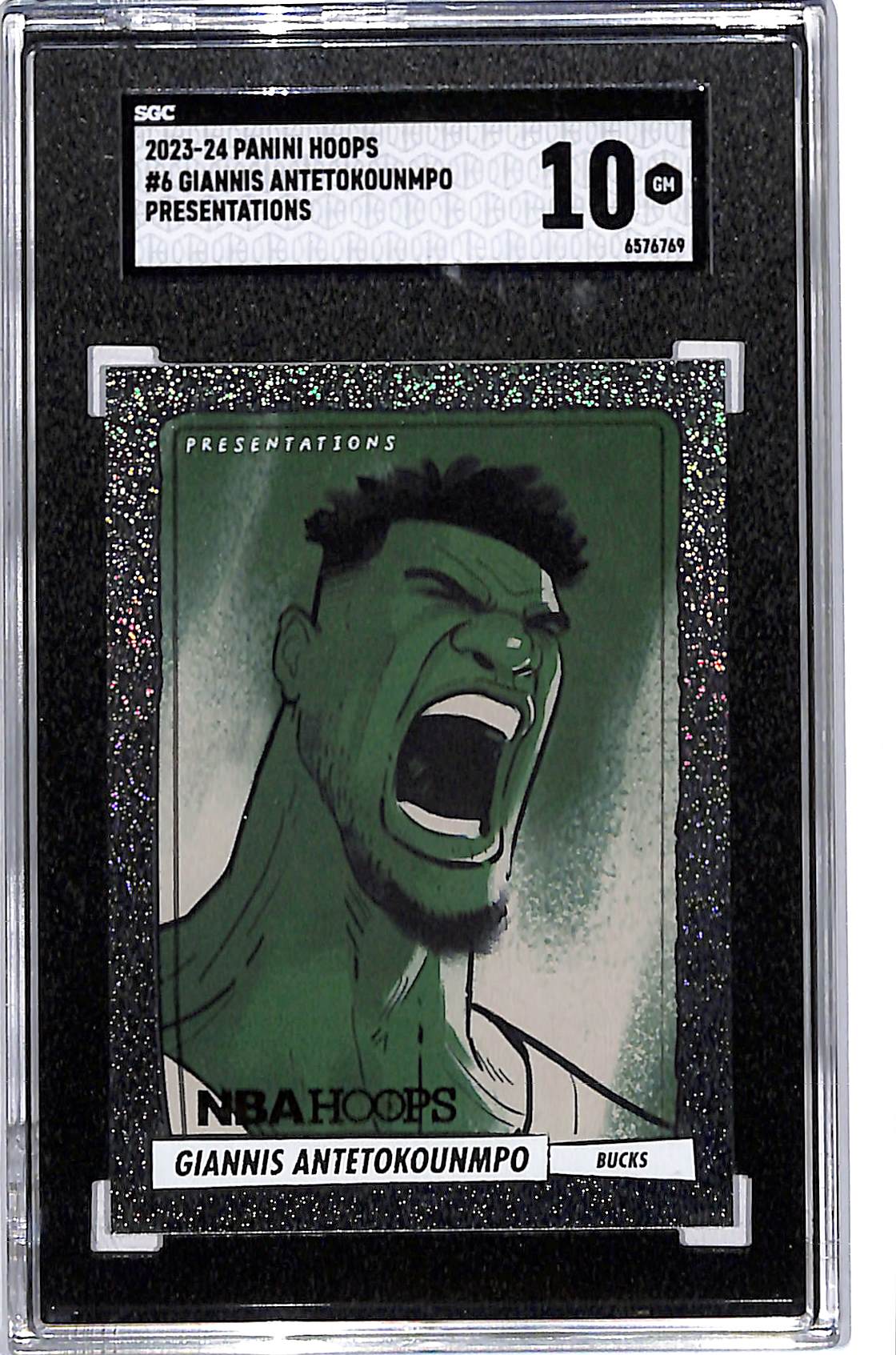 2023-24 PANINI HOOPS GIANNIS ANTETOKOUNMPO PRESENTATIONS SGC 10 #6