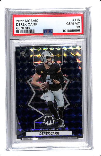 2022 MOSAIC DEREK CARR GENESIS PSA 10 #115