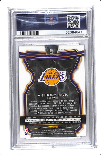 2019 SELECT ANTHONY DAVIS TRI-COLOR PRIZM PSA 10 #26