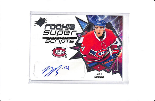 2019-20 UPPER DECK SPX NICK SUZUKI ROOKIE SUPER SCRIPTS AUTO #RSS-NS