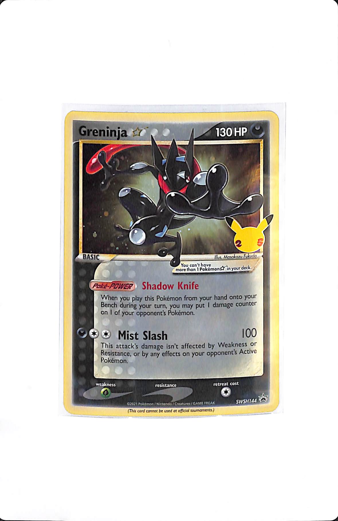 2021 POKEMON SWSH BLACK STAR PROMO #144 GRENINJA GOLD STAR CELEBRATIONS