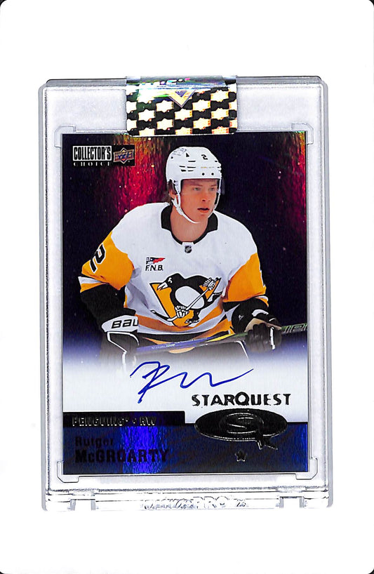 2024-25 UPPER DECK CLEAR CUT RUTGER MCGROARTY STARQUEST ROOKIE AUTO #CSA-RG