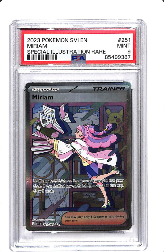 2023 POKEMON SVI EN MIRIAM SPECIAL ILLUSTRATION RARE #251 PSA 9