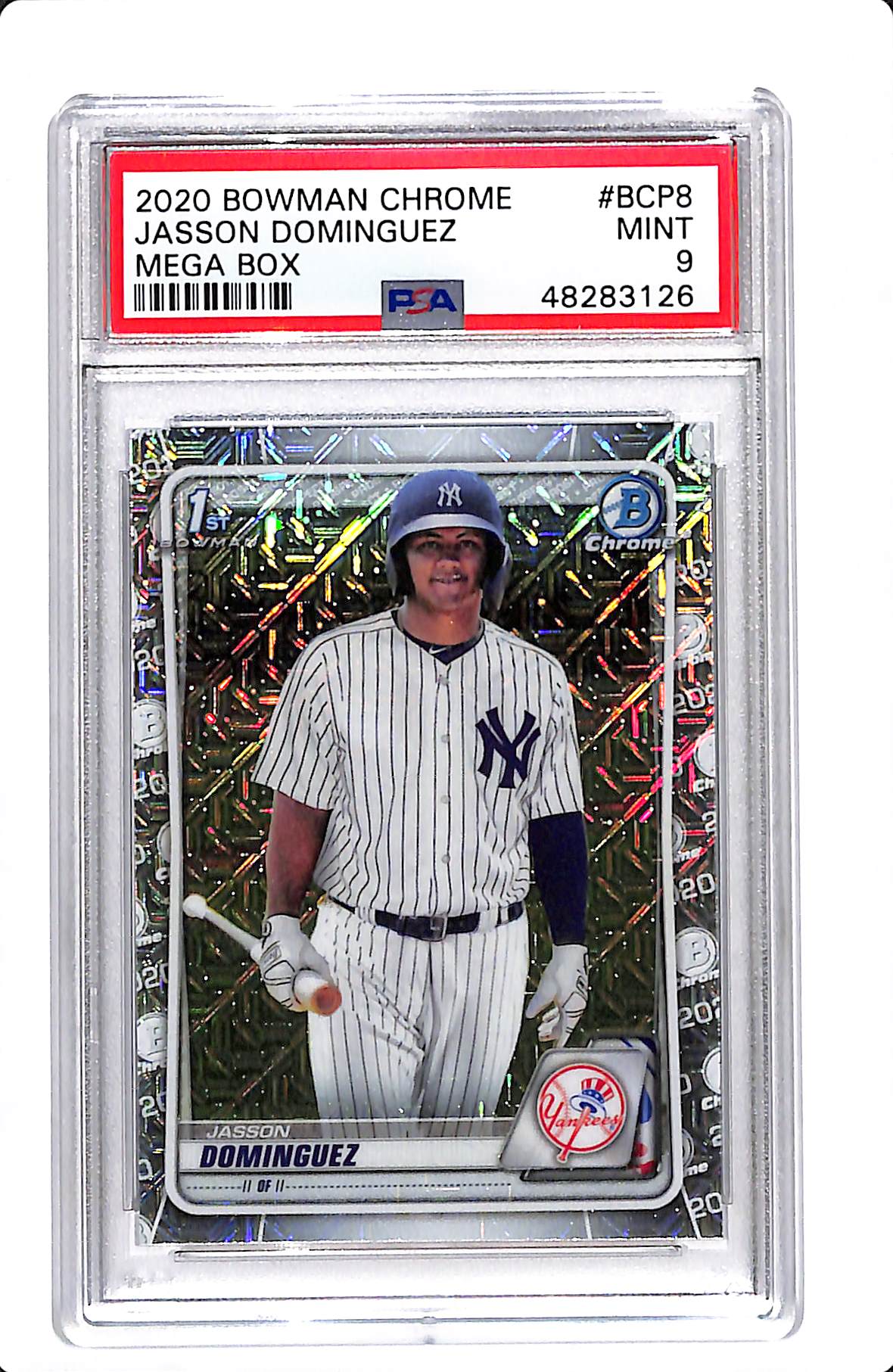 2020 BOWMAN CHROME JASSON DOMINGUEZ MEGA BOX #BCP8 PSA 9