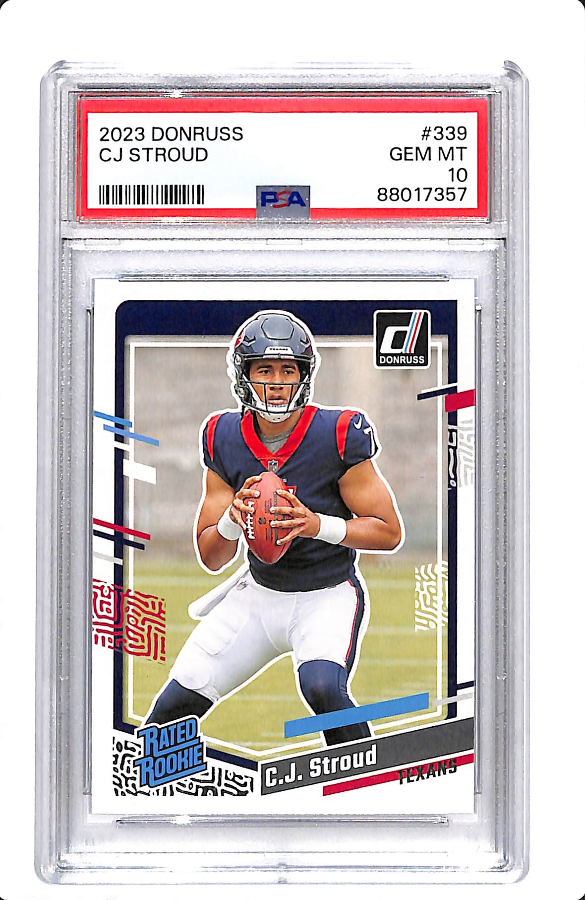 2023 PANINI DONRUSS CJ STROUD RATED ROOKIE #339 PSA 10