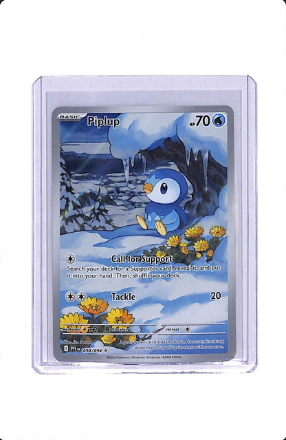 2025 POKEMON PHANTASMAL FLAMES PIPLUP ILLUSTRATION RARE HOLO 098/094
