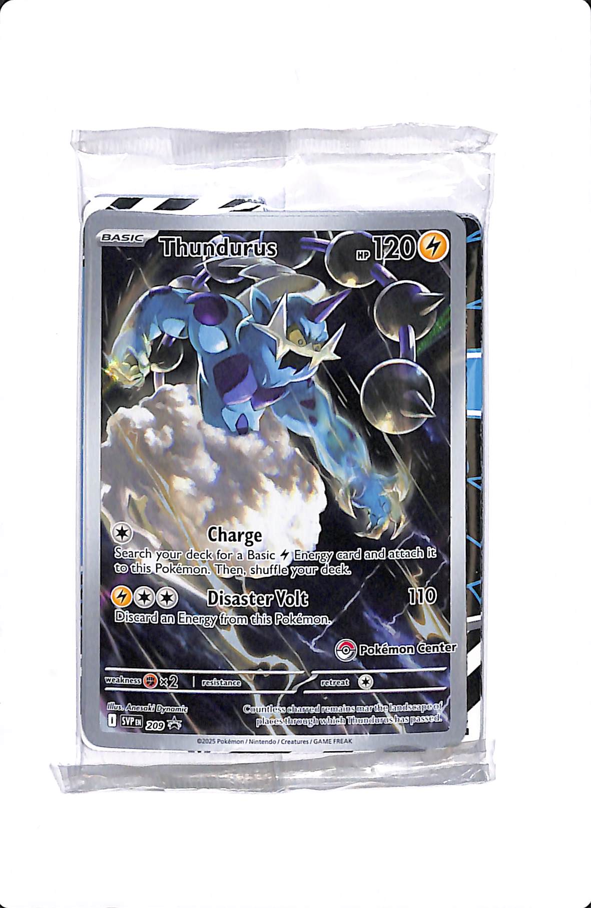 POKEMON CENTER EXCLUSIVE THUNDURUS 209 S&V PROMO HOLO SEALED