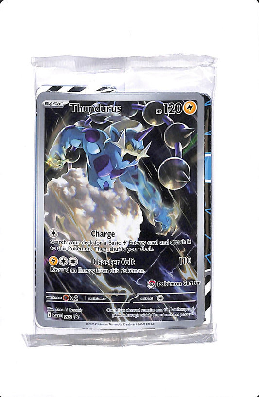 POKEMON CENTER EXCLUSIVE THUNDURUS 209 S&V PROMO HOLO SEALED