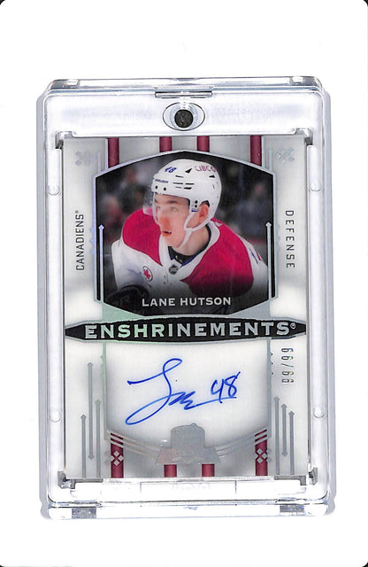 2024-25 UPPER DECK THE CUP LANE HUTSON ENSHRINEMENTS ROOKIE AUTO #E-LH