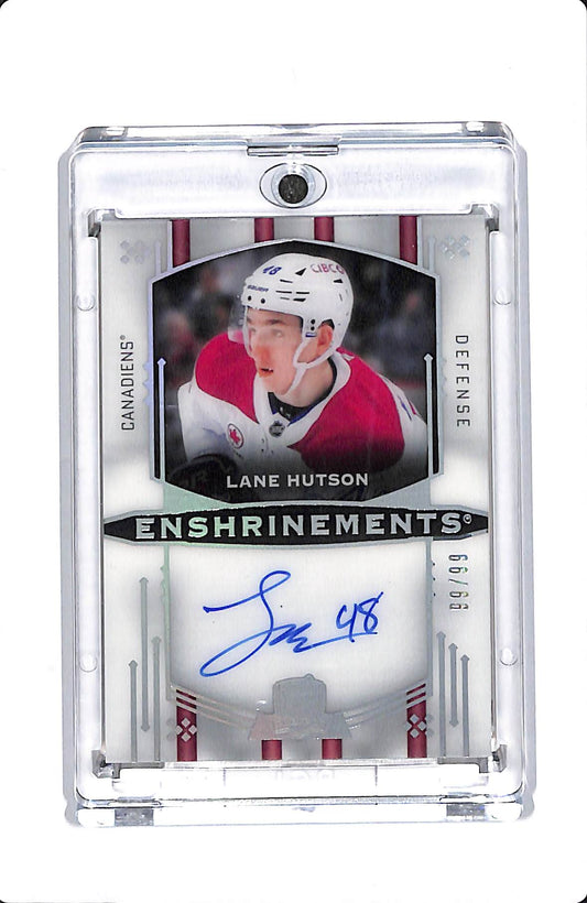 2024-25 UPPER DECK THE CUP LANE HUTSON ENSHRINEMENTS ROOKIE AUTO #E-LH