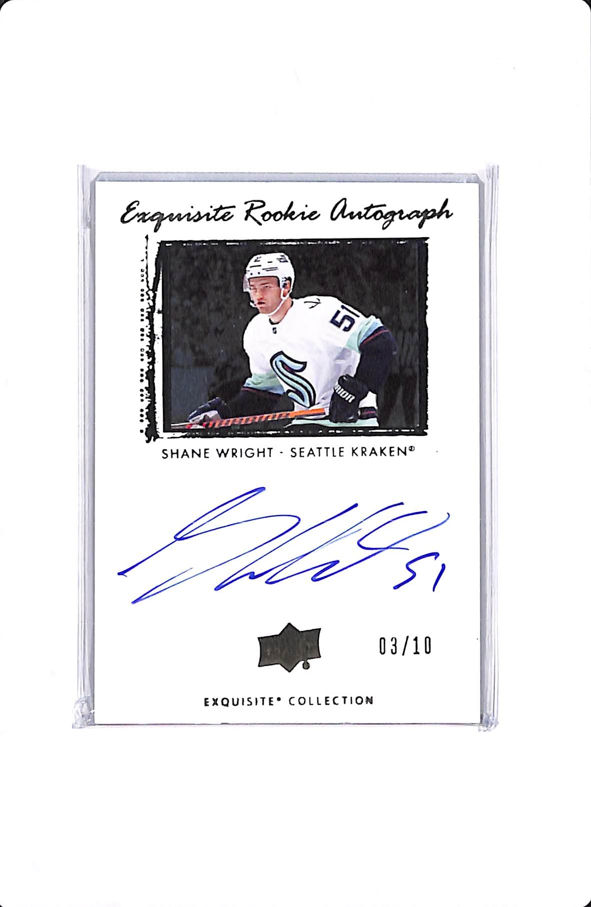 2022-23 UPPER DECK EXQUISITE SHANE WRIGHT EXQUISITE ROOKIE AUTOGRAPH /10 #09T-SW