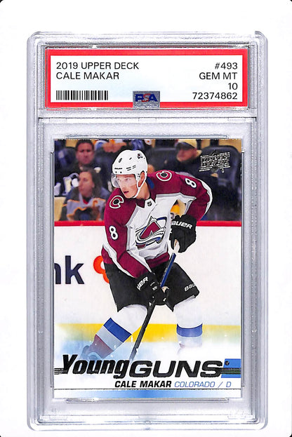 2019 UPPER DECK SERIES 2 CALE MAKAR YOUNG GUNS PSA 10 #493