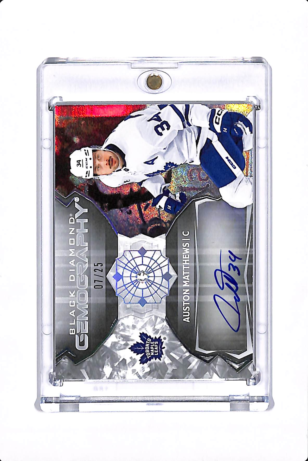 2024-25 UPPER DECK BLACK DIAMOND AUSTON MATTHEWS GEMOGRAPHY /25 #G-AM