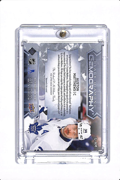 2024-25 UPPER DECK BLACK DIAMOND AUSTON MATTHEWS GEMOGRAPHY /25 #G-AM