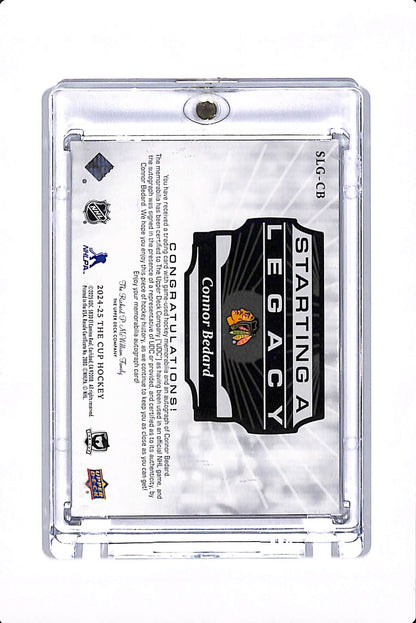 2024-25 UPPER DECK THE CUP CONOR BEDARD STARTING A LEGACY AUTO PATCH /35 #SLG-CB