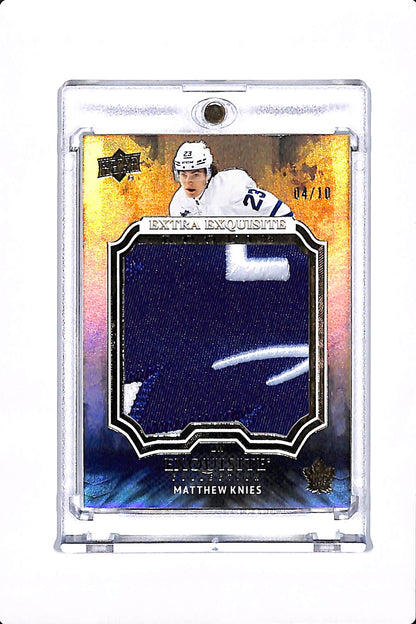 2023-24 UPPER DECK EXQUISITE MATTHEW KNIES EXTRA EXQUISITE ROOKIE PATCH /10 #ECER-KN