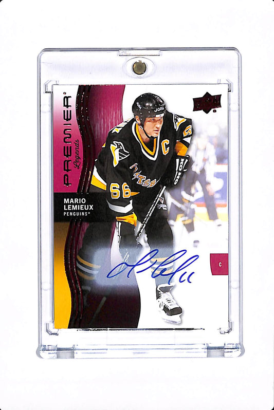 2023-24 UPPER DECK PREMIER MARIO LEMIEUX LEGENDS AUTO RED #95
