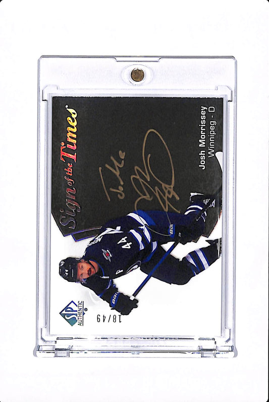 2021-22 UPPER DECK SP AUTHENTIC JOSH MORRISEY SIGN OF THE TIMES INSCRIBED #SOTT-MO