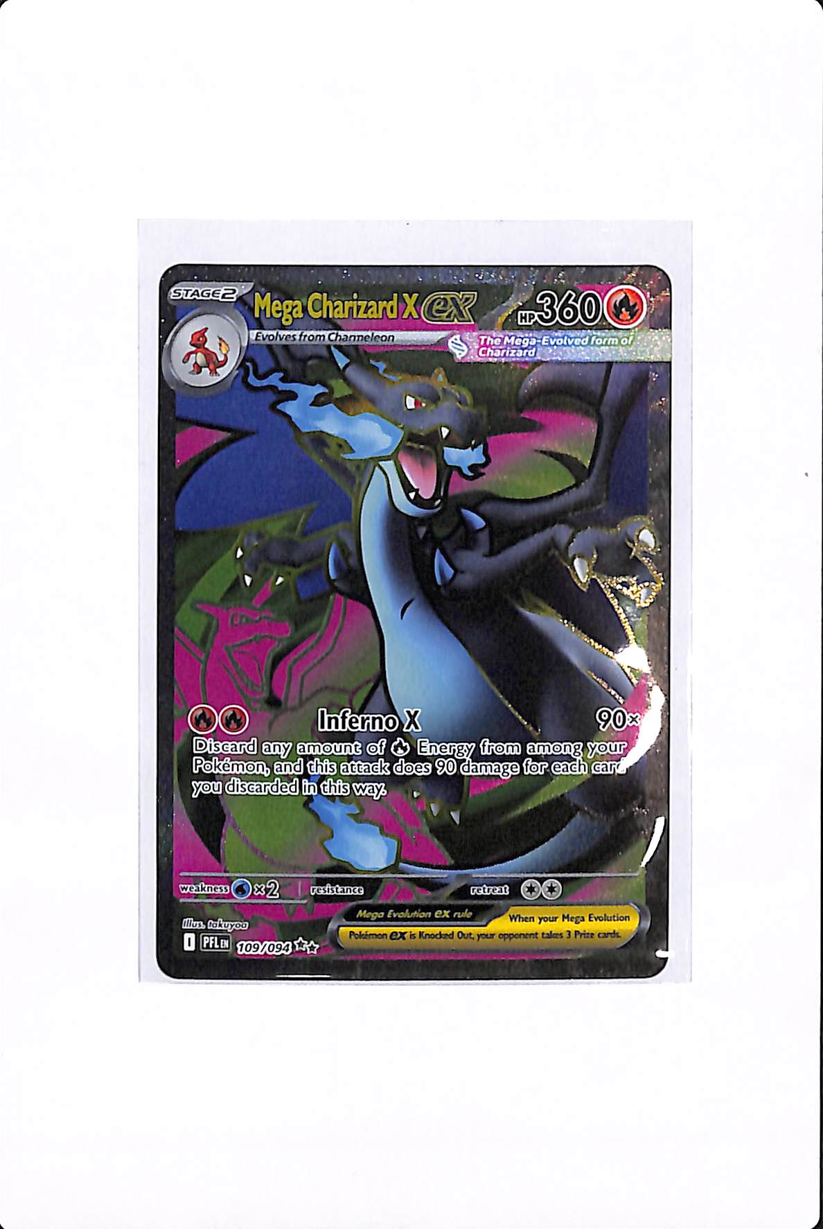 MEGA CHARIZARD X EX PHANTASMAL FLAMES ULTRA RARE #109