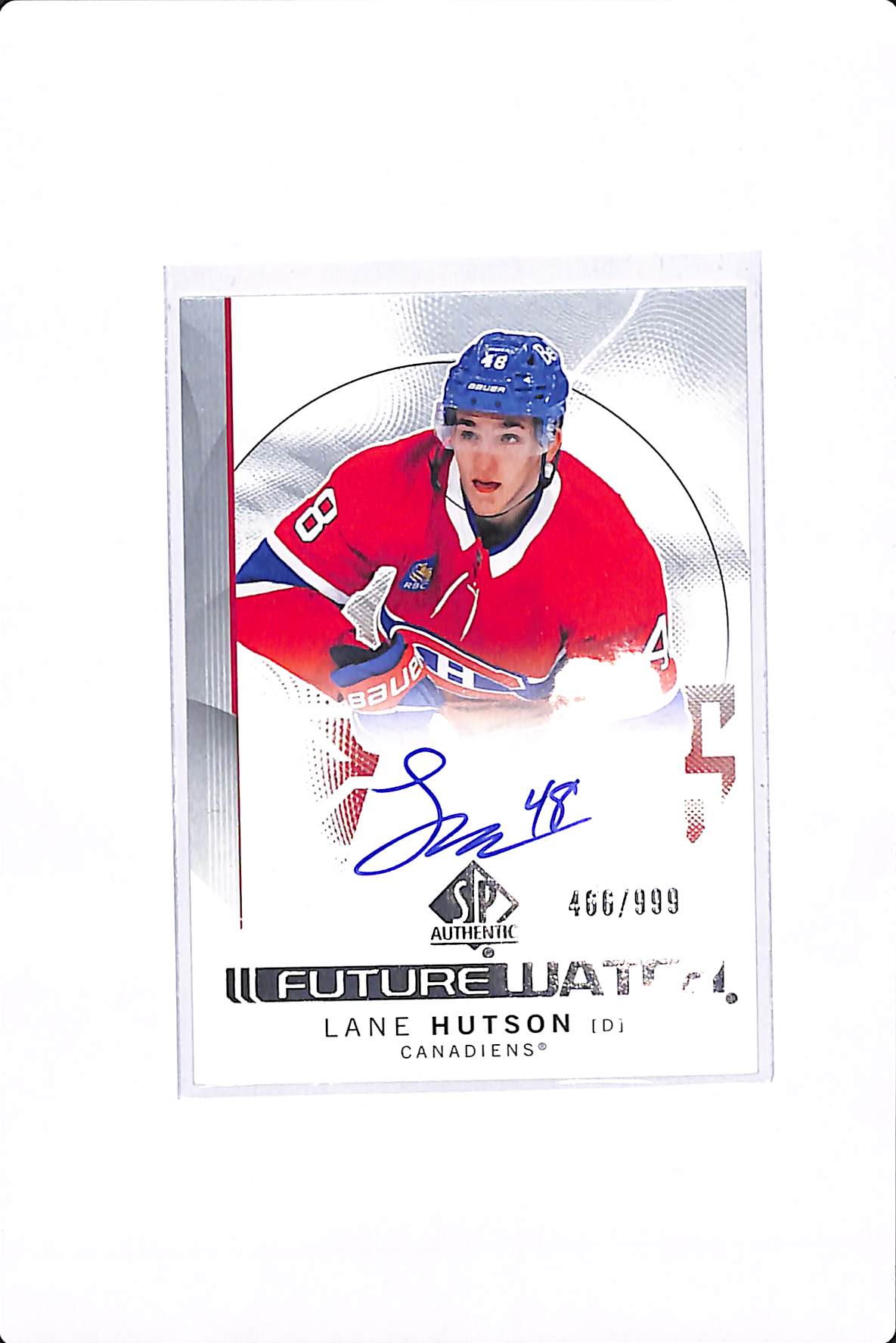 2024-25 UPPER DECK SP AUTHENTIC LANE HUTSON FUTURE WATCH AUT0 /999 #139