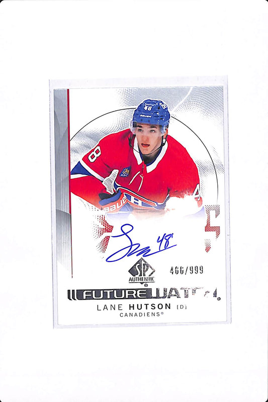 2024-25 UPPER DECK SP AUTHENTIC LANE HUTSON FUTURE WATCH AUT0 /999 #139