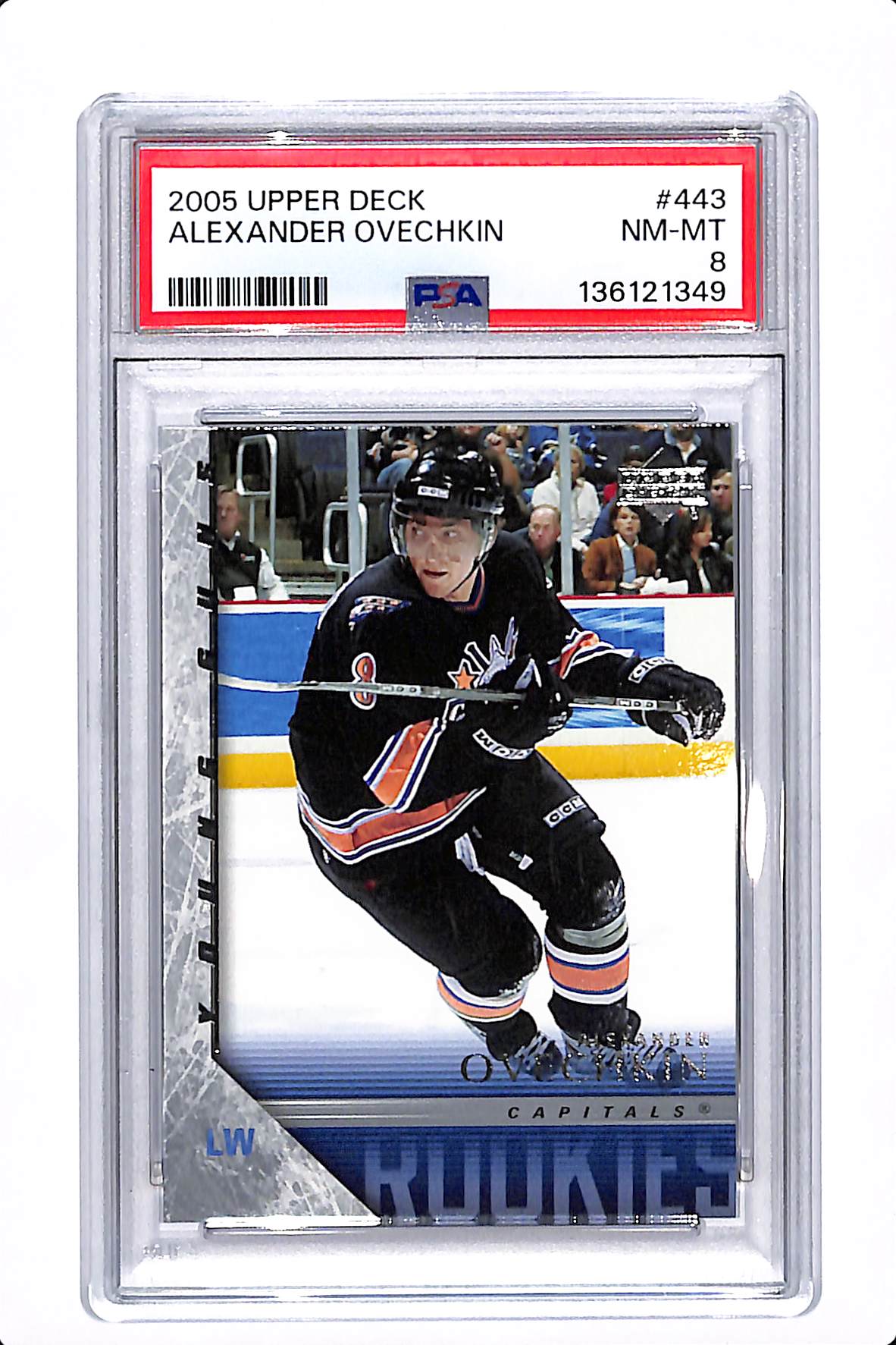 2005 UPPER DECK SERIES 2 ALEXANDER OVECHKIN YOUNG GUNS PSA 8 #443