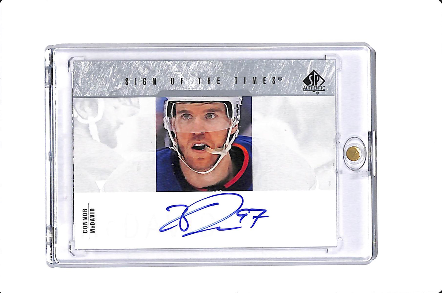 2023-24 UPPER DECK SP AUTHENTIC CONNOR MCDAVID SIGN OF THE TIMES #SOTT1-CM