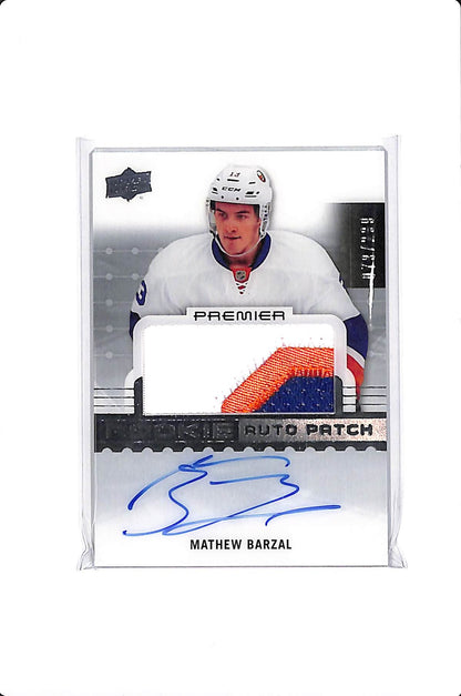 2016-17 UPPER DECK PREMIER MATTHEW BARZAL ROOKIE AUTO PATCH /299 #99