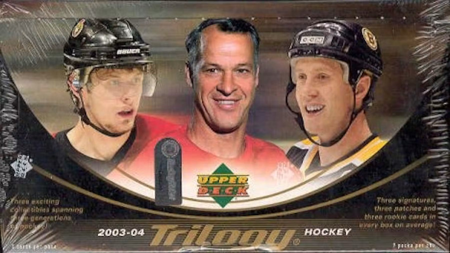 2003-04 Upper Deck Trilogy Hockey Hobby Box
