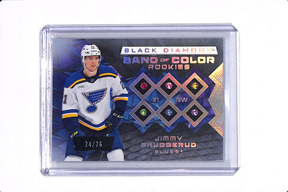 2025-26 UPPER DECK BLACK DIAMOND JIMMY SNUGGERUD BAND OF COLOR ROOKIES /26 #BCR-JS