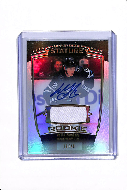 2024-25 UPPER DECK STATURE WILL SMILL PATCH AUTO /49 #34