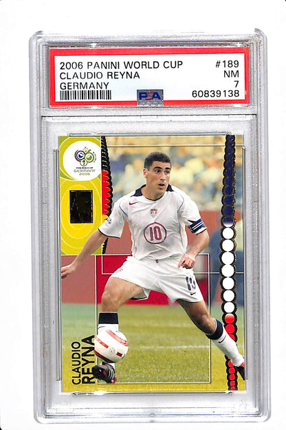 2006 PANINI WORLD CUP GERMANY CLAUDIO REYNA #189 PSA 7