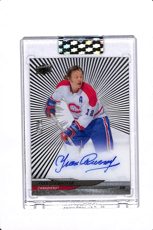 2024-25 UPPER DECK CLEAR CUT YVAN COURNOYER OUTBURST AUTO /25 #CC-YC