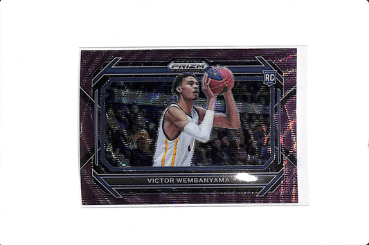 2023 PANINI PRIZM DP VICTOR WEMBANYAMA PURPLE WAVE ROOKIE HORIZONTAL #2