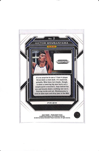 2023 PANINI PRIZM DP VICTOR WEMBANYAMA RED ICE ROOKIE #2