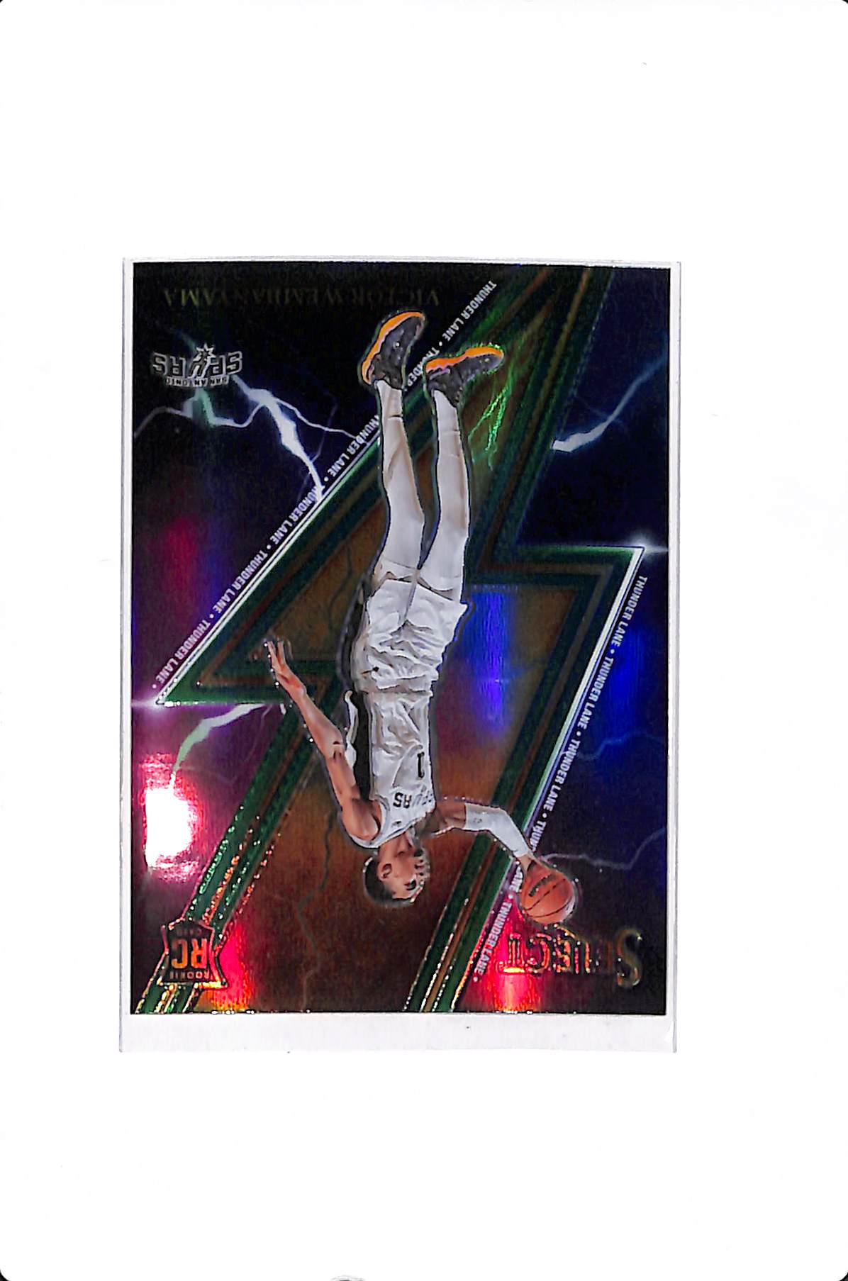 2023-24 PANINI SELECT VICTOR WEMBANYAMA GREEN THUNDER LANE RC #5