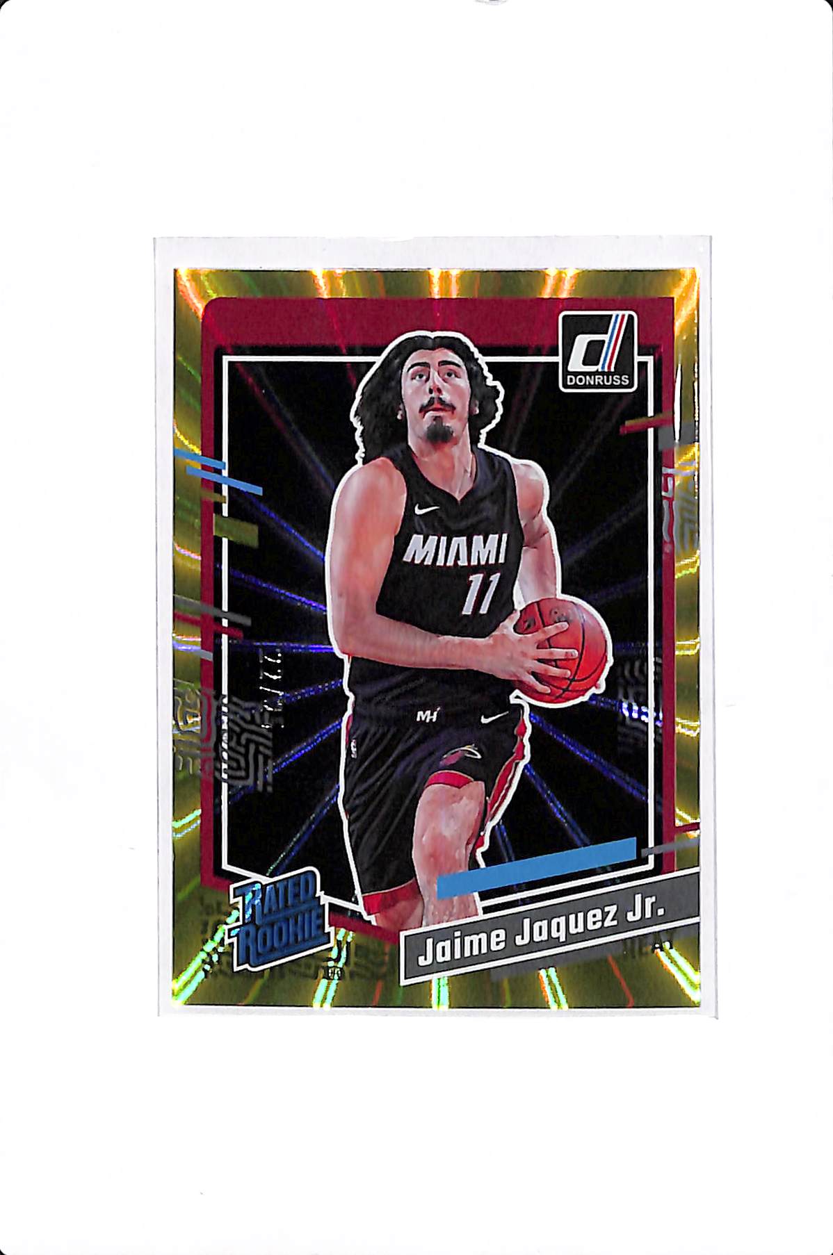 2023-24 PANINI DONRUSS JAIME JAQUEZ JR RATED ROOKIE HOLO YELLOW LAZER /25 #213