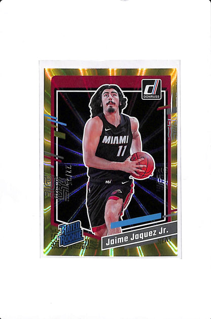 2023-24 PANINI DONRUSS JAIME JAQUEZ JR RATED ROOKIE HOLO YELLOW LAZER /25 #213